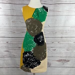 Anthropologie Tabitha Pom Flower Power cotton floral textured sheath dress